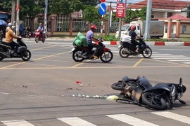Hiện trường một vụ tai nạn giao thông. Ảnh minh họa. (Nguồn: TTXVN)