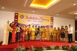 Ban chấp hành Hội phụ nữ ASEAN mới nhiệm kỳ 2017-2018. (Ảnh: Đỗ Quyên/TTXVN)