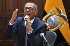 Phó Tổng thống Ecuador Jorge Glas phát biểu tại Quito ngày 21/8. (Nguồn: AFP/TTXVN)