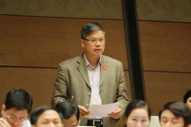 Đại biểu Quốc hội tỉnh Ninh Thuận Nguyễn Sỹ Cương phát biểu ý kiến. (Ảnh: Phương Hoa/TTXVN)