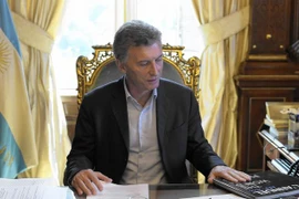 Tổng thống Argentina Mauricio Macri tại dinh tổng thống ở Buenos Aires. (Nguồn: AFP/Getty)