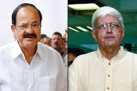 Ứng cử viên Naidu (trái) và Gandhi. (Nguồn: hindustantimes.com)