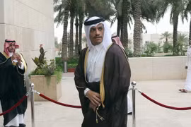Ngoại trưởng Qatar Mohammed bin Abdulrahman al-Thani tại Riyadh, Saudi Arabia ngày 17/5. (Nguồn: EPA/TTXVN)