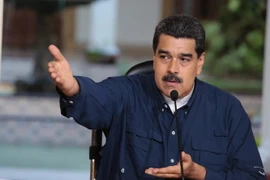  Tổng thống Venezuela Nicolas Maduro trong cuộc họp ở Caracas ngày 25/8. (Nguồn: EPA/TTXVN)