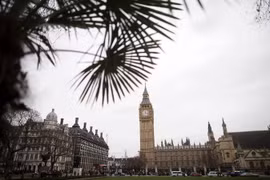 Tháp Elizabeth tại khu tòa nhà Quốc hội Anh ở London. (Nguồn: AFP/TTXVN)