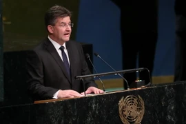 Tân Chủ tịch Miroslav Lajcak phát biểu tại phiên họp Đại hội đồng LHQ ở New York, Mỹ ngày 31/5. (Nguồn: EPA/TTXVN)