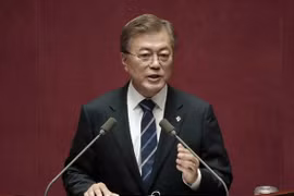 Tổng thống Hàn Quốc Moon Jae-in. (Nguồn: AFP/TTXVN)