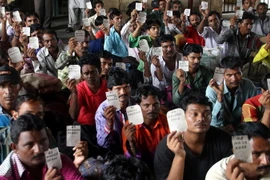  Ngư dân Ấn Độ được trả tự do tại Karachi, Pakistan ngày 9/7. (Nguồn: EPA/TTXVN)