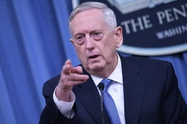 Bộ trưởng Quốc phòng Mỹ James Mattis trong cuộc họp ở Washington, DC ngày 11/4. (Nguồn: AFP/TTXVN)