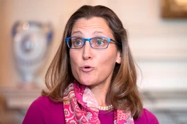 Ngoại trưởng Canada Chrystia Freeland. (Nguồn: EPA/TTXVN)