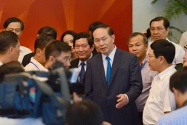 Chủ tịch nước Trần Đại Quang dự Chương trình Tổng duyệt các hoạt động của Tuần lễ Cấp cao APEC 2017. (Ảnh: TTXVN)