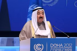  Quốc vương Kuwait Sheikh Sabah al-Ahmad Al-Sabah trong một sự kiện ở Doha, Qatar ngày 4/12/2012. (Nguồn: AFP/TTXVN)