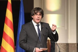 Thủ hiến bị phế truất vùng Catalunya Carles Puigdemont tại Brussels (Bỉ) ngày 7/11. (Nguồn: AFP/TTXVN)