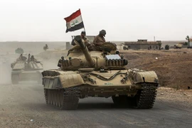 Binh sỹ Iraq làm nhiệm vụ trong chiến dịch chống IS tại Kirkuk. (Nguồn: AFP/TTXVN)