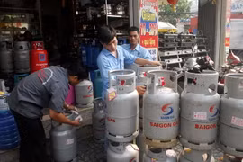 Một cửa hàng đại lý gas trên đường Trường Chinh, TP. Hồ Chí Minh. (Ảnh: Mạnh Linh/TTXVN)