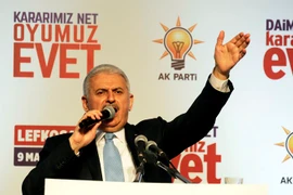 Thủ tướng Thổ Nhĩ Kỳ Binali Yildirim. (Nguồn: EPA/TTXVN)