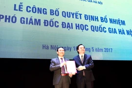 Phó giáo sư Nguyễn Hồng Sơn làm Phó giám đốc ĐH Quốc gia Hà Nội. (Ảnh: Bùi Tuấn/Vietnam+)