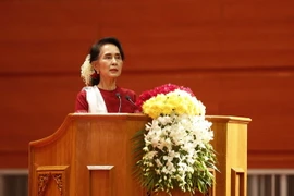 Cố vấn nhà nước Myanmar, bà Aung San Suu Kyi. (Nguồn: EPA/TTXVN)