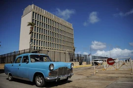 Đại sứ quán Mỹ tại La Habana, Cuba ngày 3/10. (Nguồn: AFP/TTXVN)