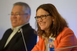  Ủy viên thương mại EU, bà Cecilia Malmstrom. (Nguồn: AFP/TTXVN) 