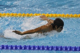 Vận động viên Võ Huỳnh Anh Khoa. (Ảnh: Ngọc Trường/TTXVN)