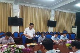Phó Tổng Thanh tra Chính phủ Nguyễn Đức Hạnh chủ trì phiên họp. (Ảnh: Nhan Sinh/TTXVN)