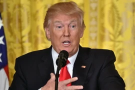 Tổng thống Mỹ Donald Trump trong cuộc họp báo ở Washington, DC ngày 16/2. (Nguồn: AFP/TTXVN)