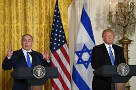 Tổng thống Mỹ Donald Trump và Thủ tướng Israel Benjamin Netanyahu. (Nguồn: THX/TTXVN)