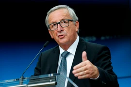 Chủ tịch Ủy ban châu Âu Jean-Claude Juncker trong cuộc họp báo tại Brussels (Bỉ) ngày 20/10. (Nguồn: THX/TTXVN)