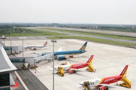 Máy bay của Vietjet tại sân bay quốc tế Cát Bi, Hải Phòng. (Nguồn: TTXVN)
