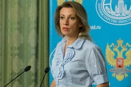 Người phát ngôn Bộ Ngoại giao Nga Maria Zakharova tại cuộc họp báo ở Moskva. (Nguồn: Anadolu Agency/TTXVN)
