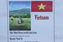 Poster của bộ phim "Tôi thấy hoa vàng trên cỏ xanh" tại Ottawa. (Ảnh: Trường Giang/Vietnam+)