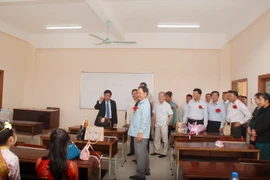 Khu phòng học tại Trung tâm giảng dạy tiếng Việt Nam tại huyện Viêng Xay, Hủa Phăn, Lào. (Ảnh: Phạm Kiên/TTXVN)
