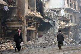 Thổ Nhĩ Kỳ không kích tại thị trấn al-Bab của Syria tiêu diệt các phiến quân IS. (Nguồn: AFP/TTXVN)