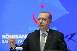 Tổng thống Thổ Nhĩ Kỳ Recep Tayyip Erdogan. (Nguồn: EPA/TTXVN)