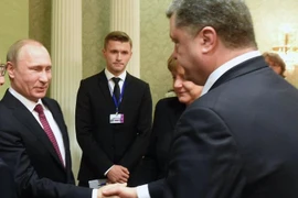 Tổng thống Nga Putin và Tổng thống Ukraine Poroshenko.. (Nguồn: Sputnik)