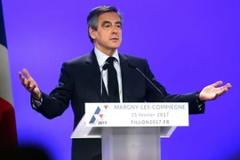 Ứng viên tranh cử Tổng thống Pháp Francois Fillon trong cuộc mít tinh tại Compiegne ngày 15/2. (Nguồn: AFP/TTXVN)