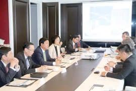 Quang cảnh buổi làm việc. (Ảnh: Tiến Lực/Vietnam+)