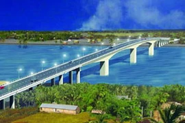 Mẫu thiết kế cầu Năm Căn. (Ảnh chụp lại/Baoanhdatmui)