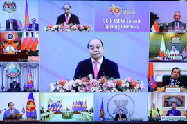 Thủ tướng Nguyễn Xuân Phúc, Chủ tịch ASEAN 2020 phát biểu khai mạc Hội nghị Cấp cao ASEAN lần thứ 36. (Ảnh: Thống Nhất/TTXVN)