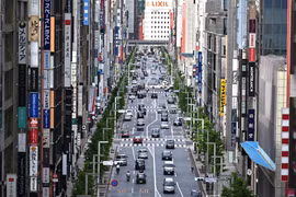 Đại lộ Ginza ở Tokyo, Nhật Bản. (Ảnh: AFP/TTXVN)