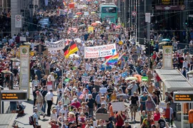 Người biểu tình tại Berlin. (Nguồn: AP)