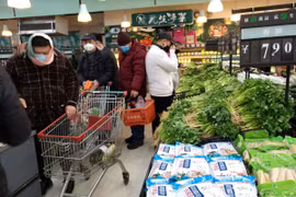 Một siêu thị ở Vũ Hán. (Ảnh: NYPOST)
