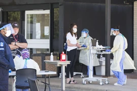 Một điểm xét nghiệm COVID-19 ở Toronto, Canada ngày 18/6/2020. (Ảnh: THX/TTXVN)