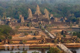 Quang cảnh khu đền Angkor Wat ở tỉnh Siem Reap. (Nguồn: AFP/TTXVN)