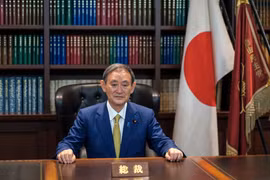 Tân Chủ tịch Đảng Dân chủ Tự do (LDP) cầm quyền tại Nhật Bản Yoshihide Suga. (Ảnh: AFP/TTXVN)