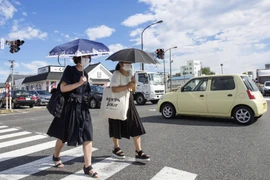 Thành phố Sanjo ghi nhận nhiệt độ trong ngày lên đến 40,4 độ C. (Nguồn: Kyodo)