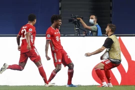 Coman (giữa) ghi bàn thắng duy nhất của trận đấu. (Nguồn: Getty Images)