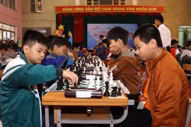 Các vận động viên tranh tài tai giải đấu. (Ảnh: Quốc Khánh/Vietnam+)