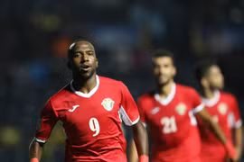 Atieh là người mở tỷ số cho U23 Jordan. (Ảnh: Nguyên An/Vietnam+)